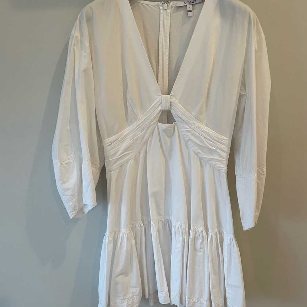 Derek Lam White V-Neck Dress